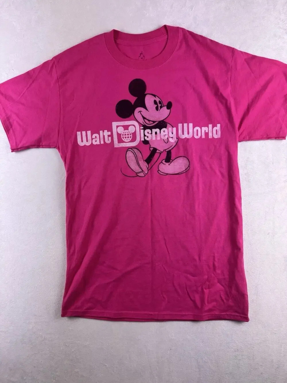Vintage Disney Parks Mickey Mouse Walt Disney World Pink T-Shirt Women’s Medium